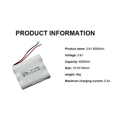 주문 재충전 가능한 니켈 카드미엄 배터리 800mAh 3.6v 600mah Nicd 배터리 online manufacture