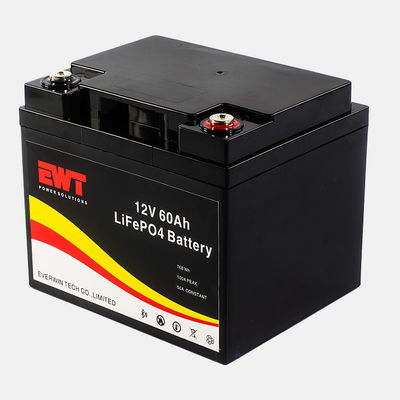 주문 아웃도어 태양계 재충전 12V 리?? LFP 배터리 12.8V 60Ah 리?? 철화강 배터리 BMS 온라인 제조