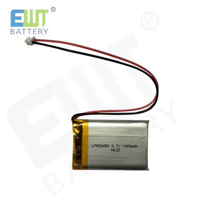 주문 OEM ODM 지원 리?? 이온 폴리머 배터리 LP603450 3.7V 1000mAh online manufacture
