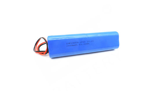 주문 INR18650 21.6v 2400mah 맞춤형 와이어 커넥터 ABS 케이스 및 원통형 셀 리튬 이온 배터리 팩 온라인 제조