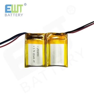 4.2V 충전 절단 전압 및 포지 셀 LP502030 3.7V 250mAh 리 폴리 배터리