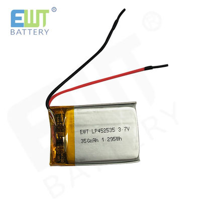LP452535 3.7V 350mAh 리?? 폴리머 배터리 최대 충전 전류 1C