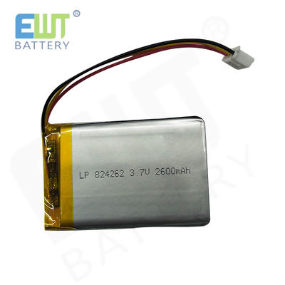 LP824262 3.7V 2600mAh LED 장치용 고 용량 리포 팩 전원