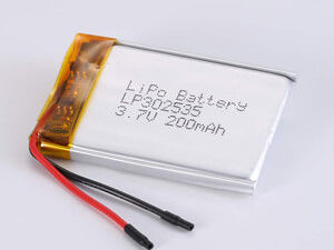 LP302535 3.7V 200MAH 고속형 리포 팩 3.7V 전압 배열 온도 -20°C ~ 60°C