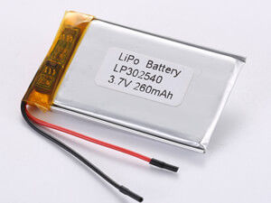 LP302540 3.7V 260MAH 고속성 리?? 폴리머 배터리 환경 영향 독성 물질을 포함 12 개월 보증