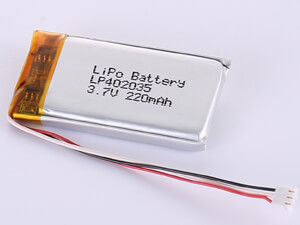 LP402035 3.7V 220MAH 1S1P 폴리머 리타이온 재충전식 셀 고속성형
