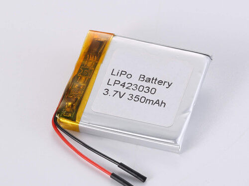 LP423030 3.7V 350MAH 재충전 가능한 장치용 장기 지속 가능한 리?? 폴리머 배터리 -20 ~ 45도