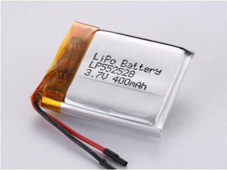 LP552528 3.7V 400MAH 낮은 온도 리포 배터리와 실버 포일로 장시간 전원 공급을 위한 고 용량 리포 팩