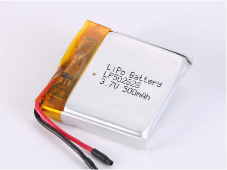LP502828 3.7V 500MAH 리?? 폴리머 배터리 JST / 맞춤식 커넥터 유형 및 ROHS 인증 전압 3.7V 안도 재료 기타