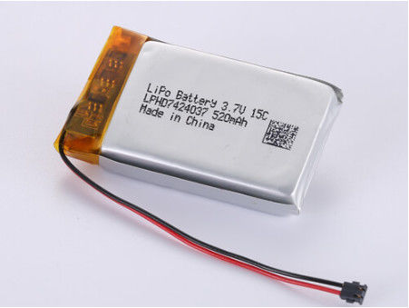 장기간 지속되는 전력 은 리?? 폴리머 배터리 LPHD7424037 3.7V 520MAH PCB 보호