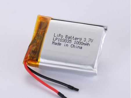 LP103035 3.7V 1000mAh 리온 이온 배터리 제조업체, 소프트 팩 리?? 폴리머 재충전 배터리 과부하 보호