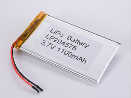 LP294575 3.7V 1100MHA 초전압 보호 기능이 있는 사각형 리?? 폴리머 배터리