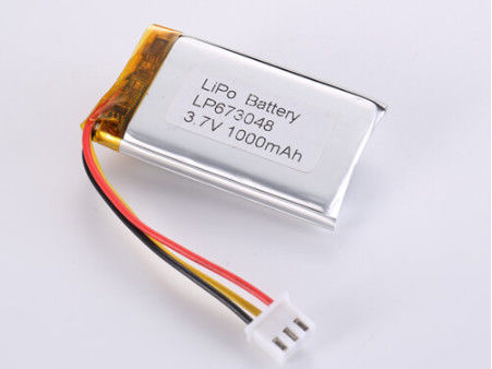 LP673048 3.7V 1000MAH 리온 이온 배터리 제조업체 3.7V 1C 최고 방출 속도 전자 기기용 은 리?? 폴리머 배터리
