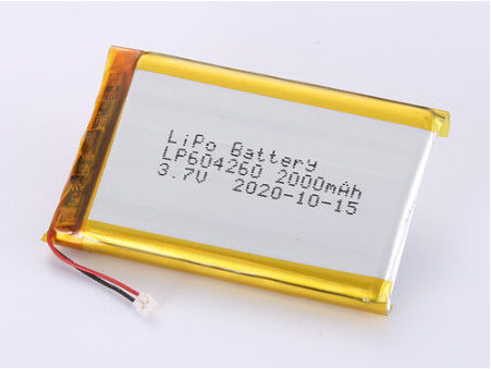 용납 가능한 OEM 리?? 폴리머 배터리 1 년의 유효기간과 LP604260 3.7V 2000MAH 리온 이온 배터리 제조업체
