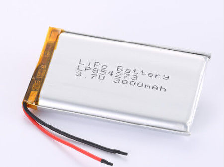 LP854273 3.7V 3000MAH 리?? 폴리머 배터리 CC/CV 충전 방법 과부하 보호 JST / 사용자 정의 연결 장치 유형