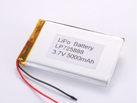 5000MAH LP725888 리?? 폴리머 배터리 제품 제조업체용 완전히 충전 된 전압 3.7V