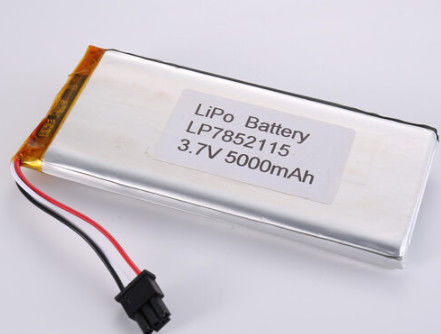LP7852115 3.7V 5000MAH 리온 배터리 제조업체 OEM ODM 지원 높은 용량 리포 팩 2-3 시간 충전 시간