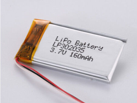 PCB 보호 및 전원 공급과 함께 고 용량 리포 팩 3.7V LP302035 3.7V 160MAH 리온 이온 배터리 제조업체