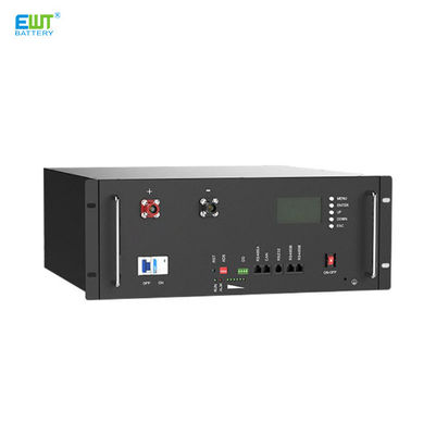 51.2V 랙에 장착된 태양광 에너지 저장 배터리, UL 인증 ABS 케이스 및 리?? 이온 기술